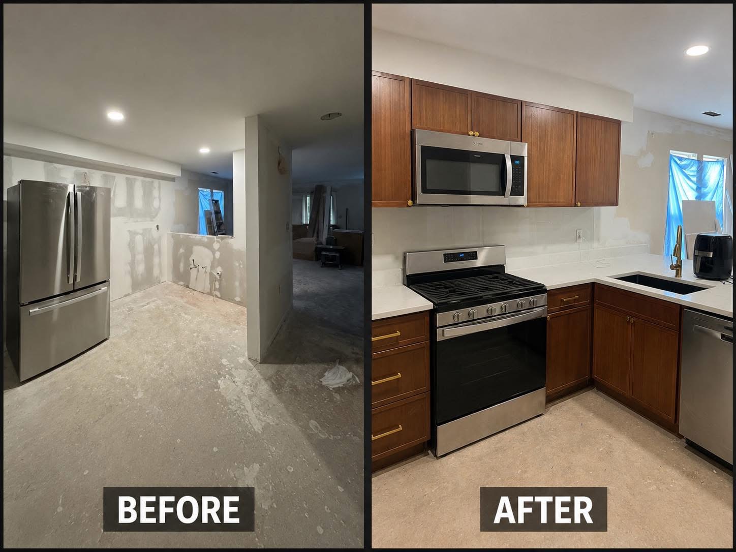 Completed kitchen renovation by AB Home Improvements